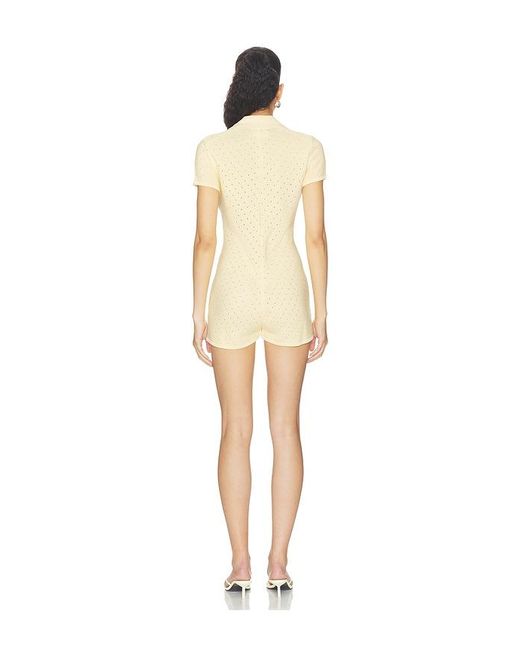 Lovers + Friends Natural Gidget Knit Romper
