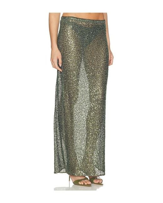 Lovers + Friends Green Margarita Maxi Skirt