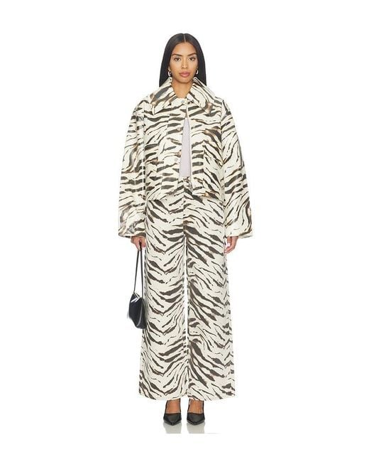 Ganni Multicolor Printed Laminated Cotton Canvas Barn Jacket