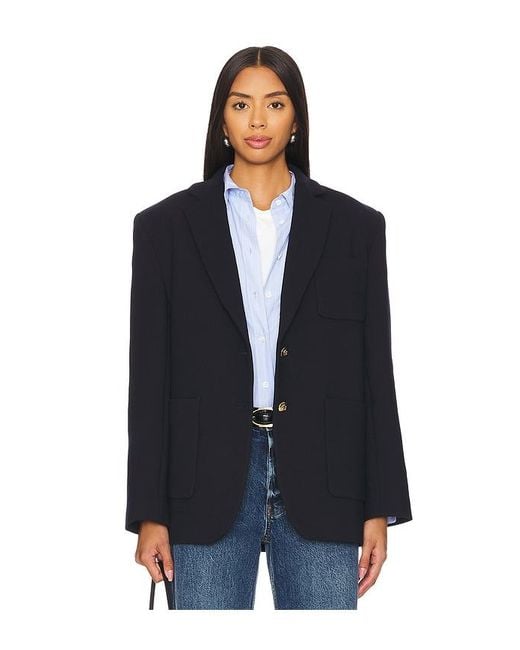 Anine Bing Blue Kinsley Blazer