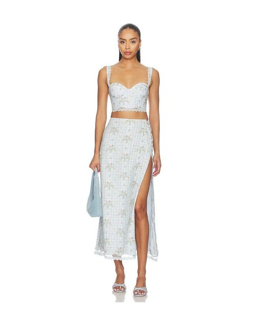 Agua Bendita Blue Tove Bleu Skirt