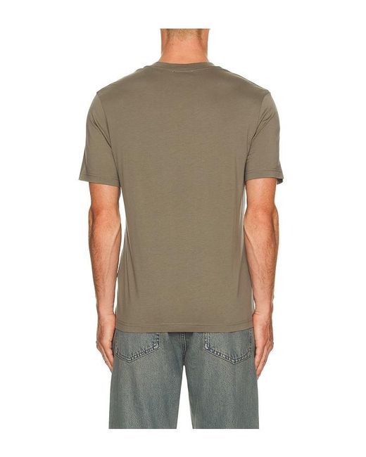 FRAME Green Short Sleeve Light Cotton Tee for men