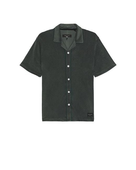 Rag & Bone Black Toweling Avery Shirt for men