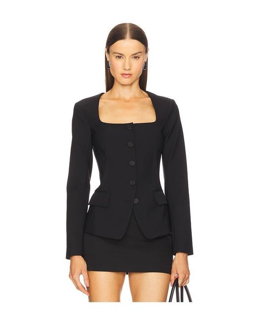 Jonathan Simkhai Marlowe U-Neck Jacket Black