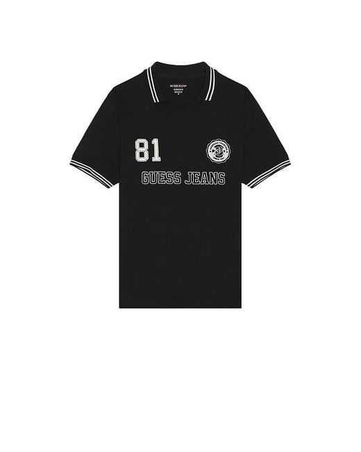 Guess Black Soccer Polo for men