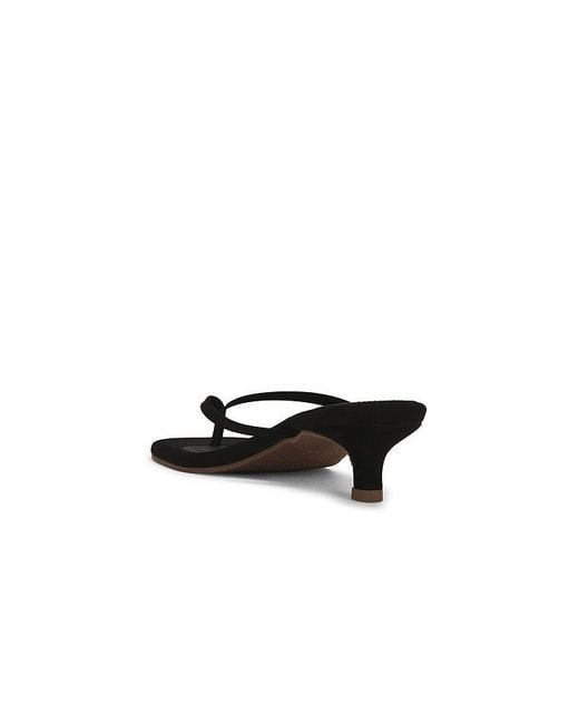 TKEES Black Julia Square Toe Suede Flip Flop