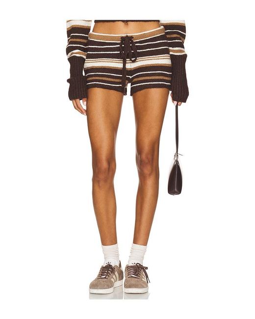 Dairy Boy Black Surfside Striped Knit Short
