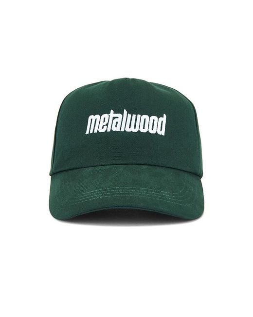 METALWOOD STUDIO Green Metal Logo 5 Panel Hat for men