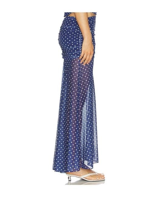 Amanda Uprichard Blue Leo Skirt