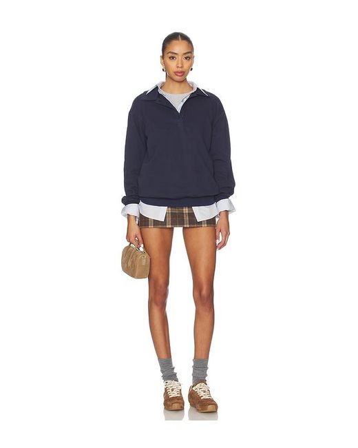 ALL THE WAYS Blue Rana Polo Top