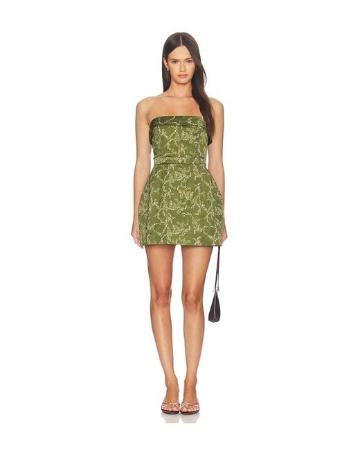 Amanda Uprichard Green Avalee Skort Romper