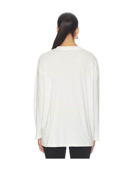 Anine Bing White Ivan Long Sleeve New York Stencil