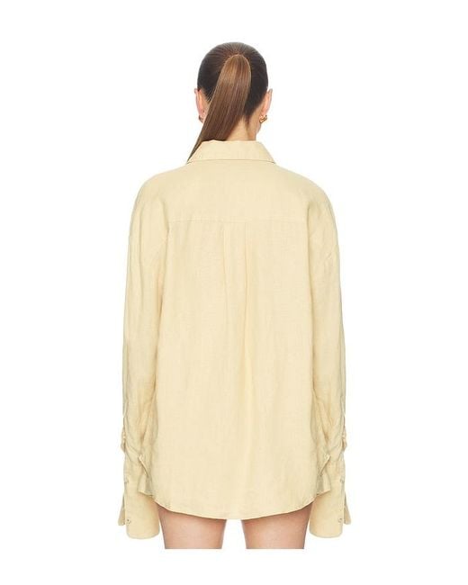 Helsa Natural Washed Linen Shirt