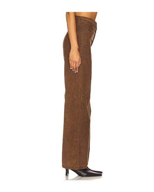 Levi's Brown Ribcage Wide Leg Braided Jeans