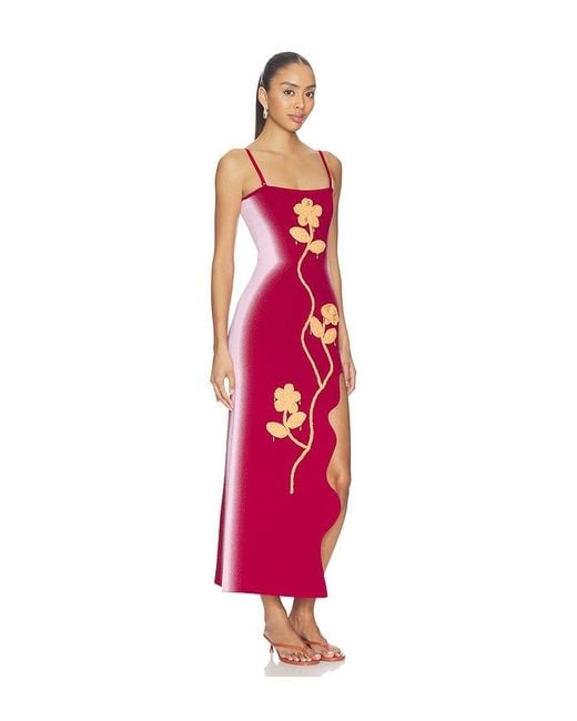 Ph5 Red Sherry Crochet Maxi Tank Dress