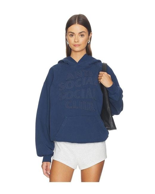 ANTI SOCIAL SOCIAL CLUB Blue Toned Down Applique Hoodie