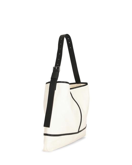 AllSaints White Asha Canvas Shoulder Bag