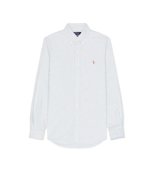 Polo Ralph Lauren White Long Sleeve Oxford Sport Shirt for men