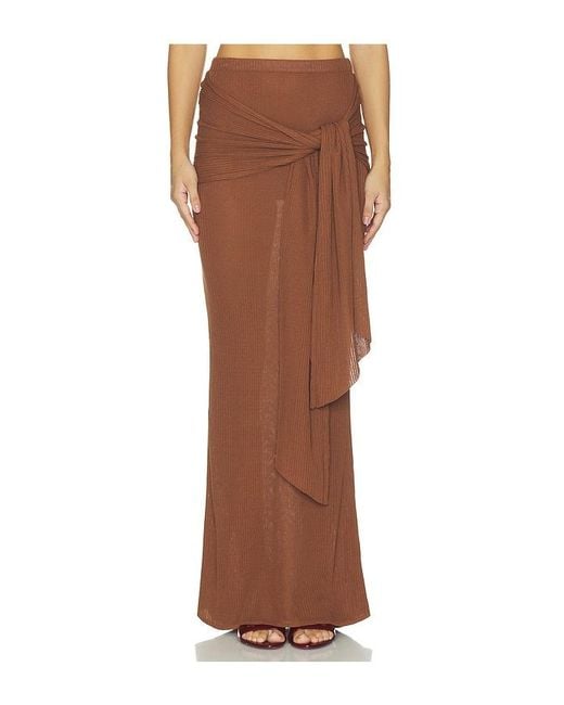 SER.O.YA Brown Santee Skirt