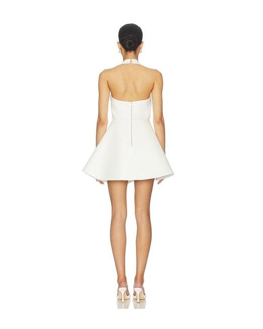 Bardot White Sabine Halter Mini Dress
