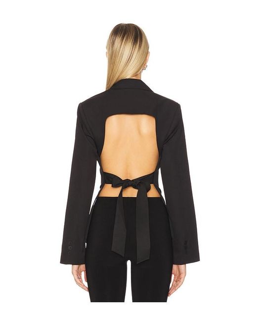 ALL THE WAYS Black Valerie Open Back Blazer