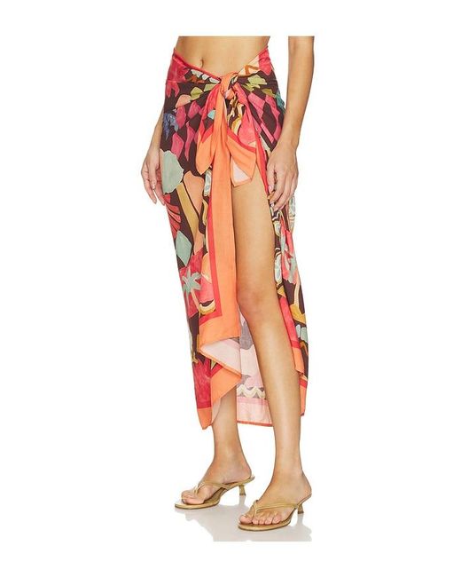 MINKPINK Orange Isola Sarong