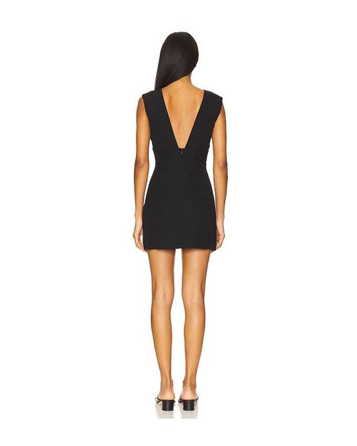 St. Agni Black St Agni Plunge Mini Dress
