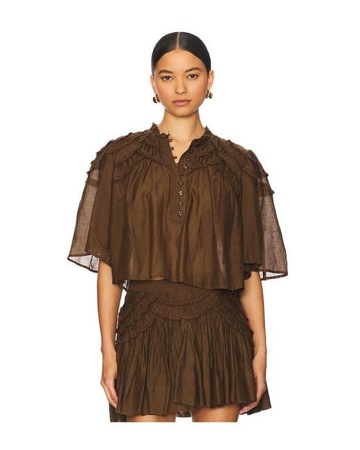 Isabel Marant Brown Oberteil Carmen