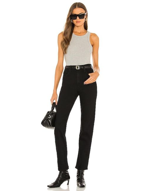 Mother Black The High Waisted Rider Skimp Jeans
