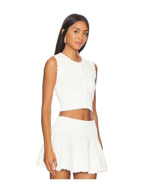 MAJORELLE White Pippa Vest