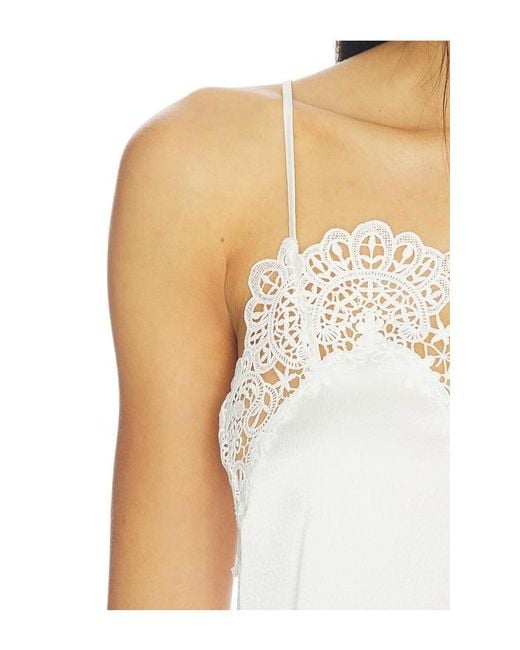 Generation Love White Alisa Lace Combo Hammered Satin Cami