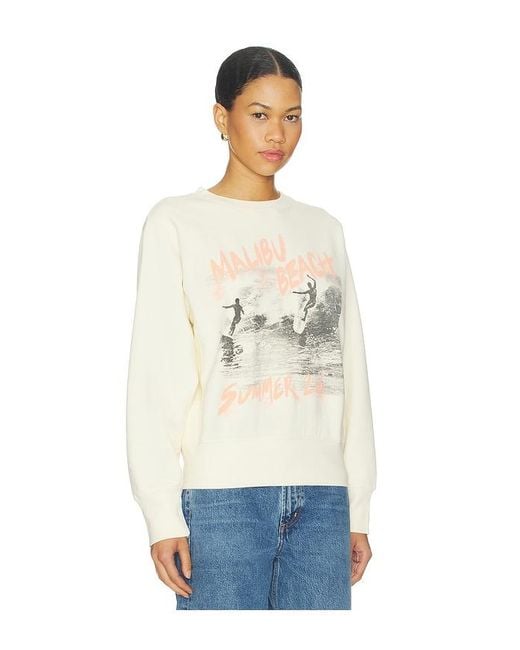 Anine Bing Natural Harry Shrunken Sweatshirt Surfer