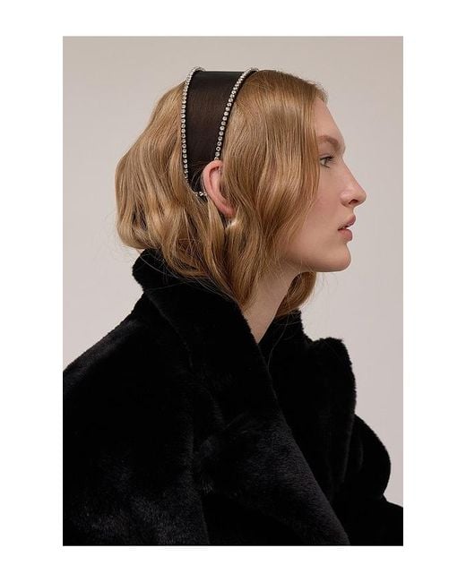 Lelet Black Ella Mesh Crystal Headband