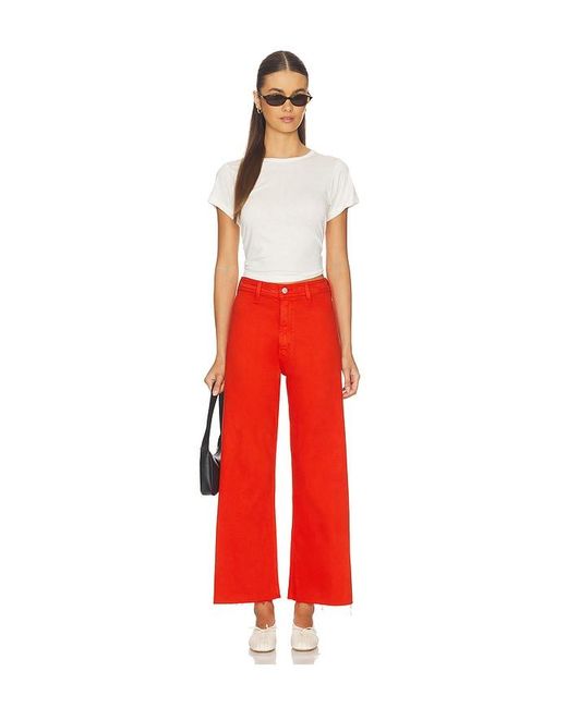 Pistola Red Penny Crop High Rise Wide Leg Jeans