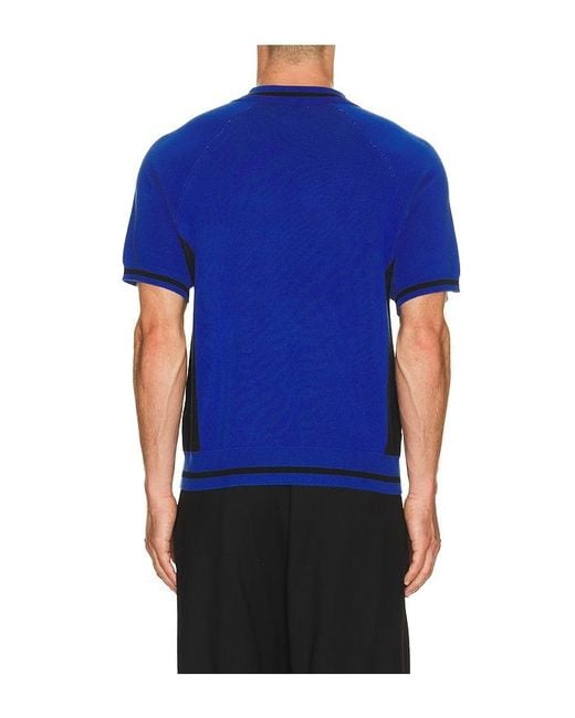 Obey Blue Sport Knitted Polo for men