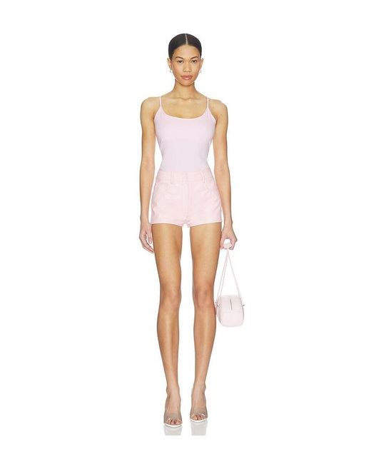Norma Kamali White High Waist Jean Short