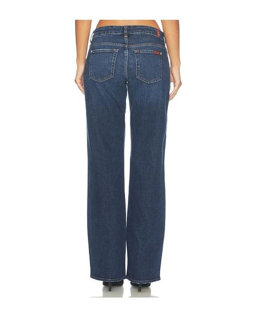 7 For All Mankind Blue Low Straight Jean