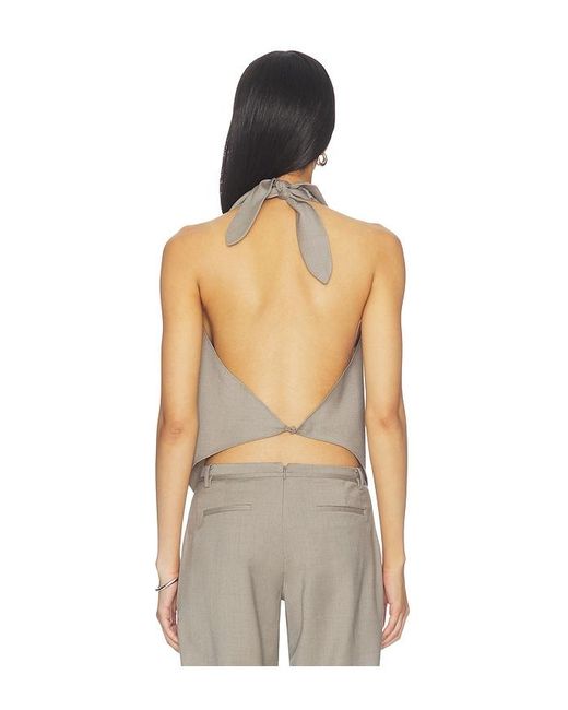 St. Agni Natural Wool Cowl Backless Top
