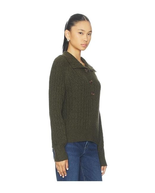 Varley Green Bridget Half Button Sweater