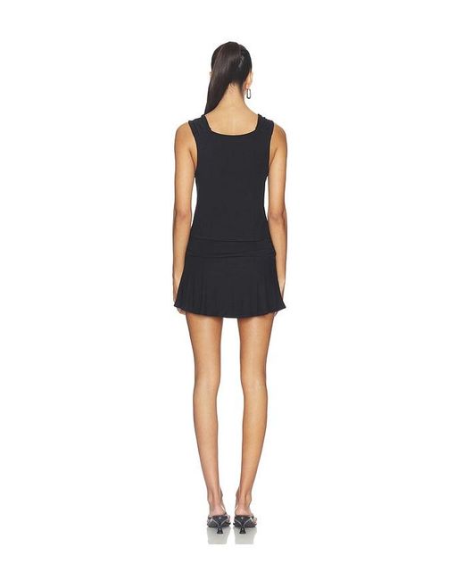 Free People Black X Revolve Good Feels Mini Skirt Set