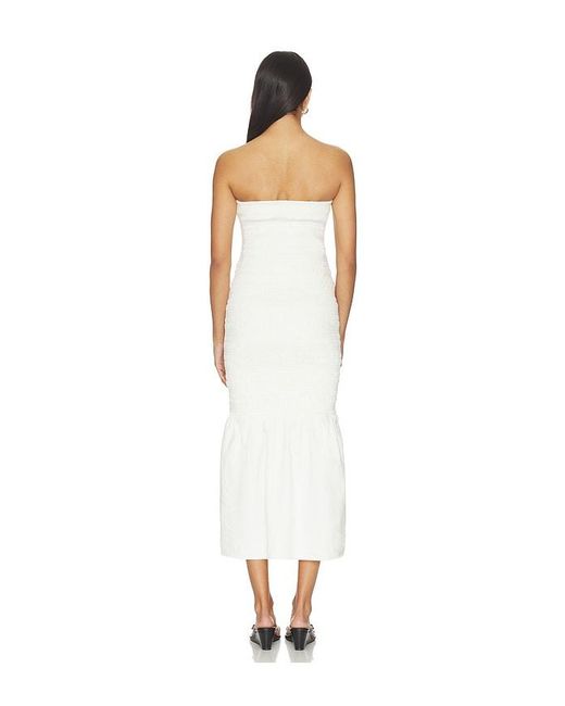 BUMPSUIT White Denim Smocked Dress
