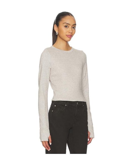 Top De Manga Larga Con Cuello Redondo Carryover Fleece En Talla (También En M, S, Xl, Xs) Susana Monaco de color Multicolor