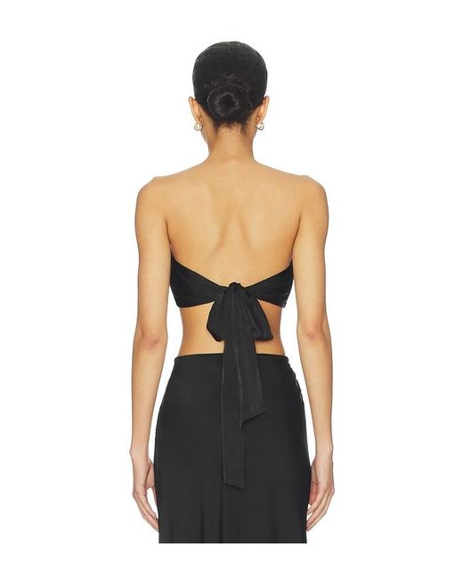 Bardot Black Dylan Satin Bandeau Top