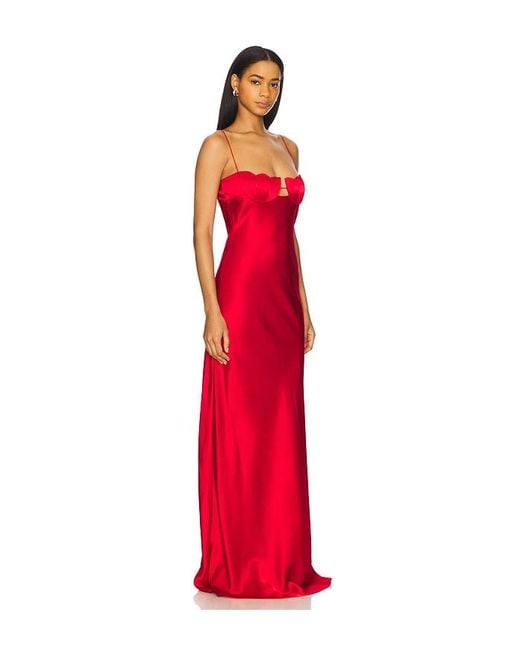 Anna October Red Tulip Maxi Dress