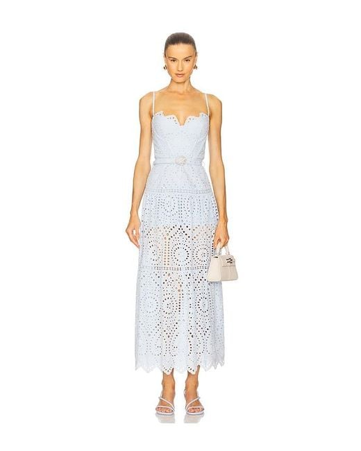 Generation Love White Zuria Cotton Eyelet Maxi Dress