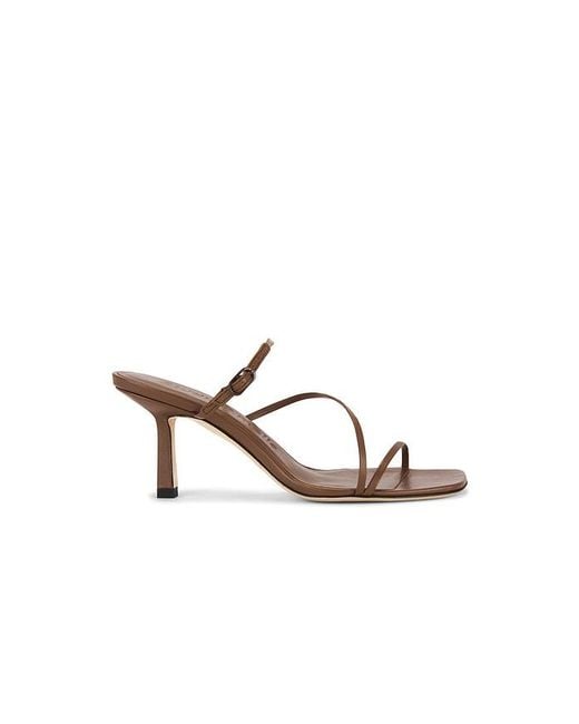 STUDIO AMELIA Brown Bias Wrap 70 Heel