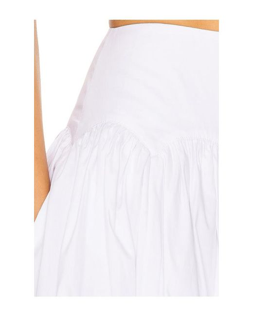 LPA White Brigette Midi Skirt