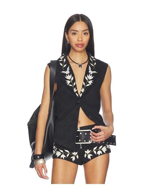 For Love & Lemons Black Weston Vest