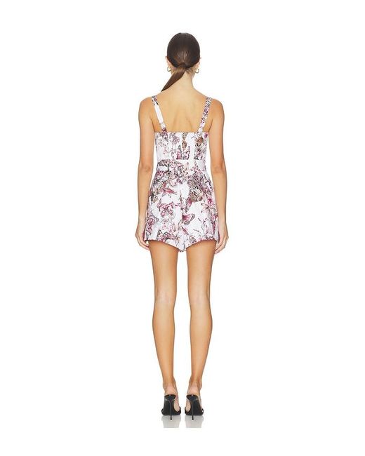 L'Agence White Tammy Bra Cup Romper