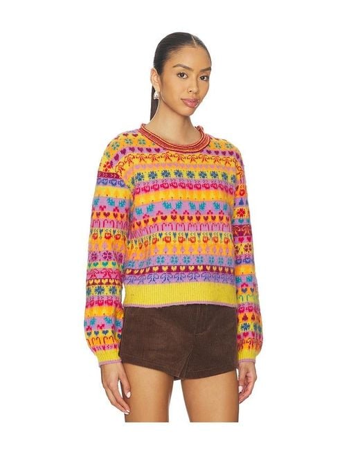 Free People Orange Favorite Things Sweater